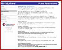 Mathsphere free maths educational resources